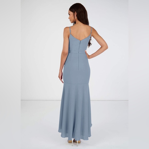 Azazie Summer Cowlneck Chiffon Dress NWT - Picture 4 of 6